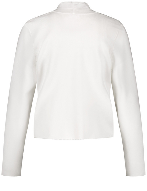 Offener Cardigan aus feinem Rippstrick