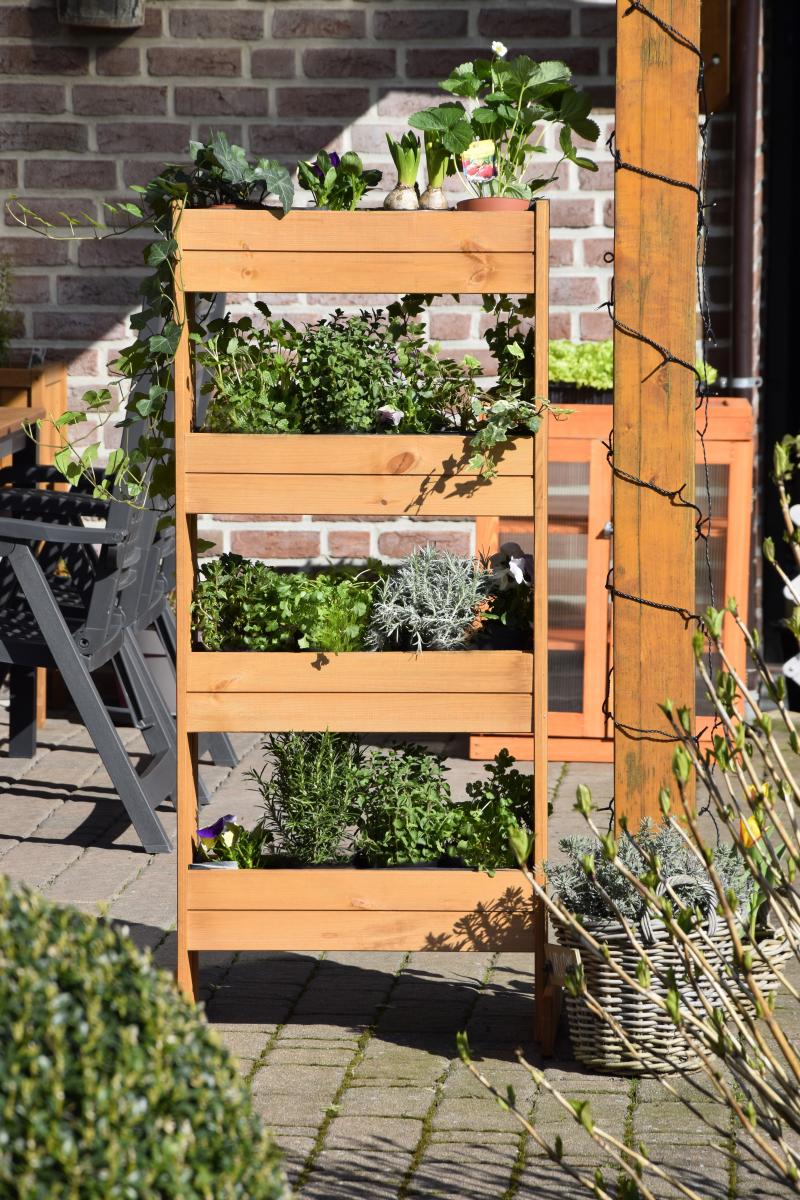 dobar Vertikales Blumenbeet mit 4 Pflanzkästen