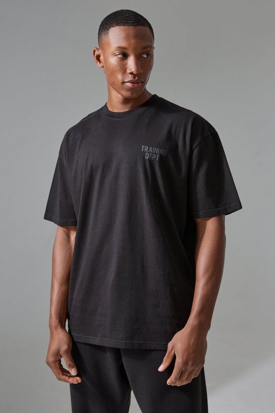 Oversize Man Active T-Shirt mit Training Dept Print