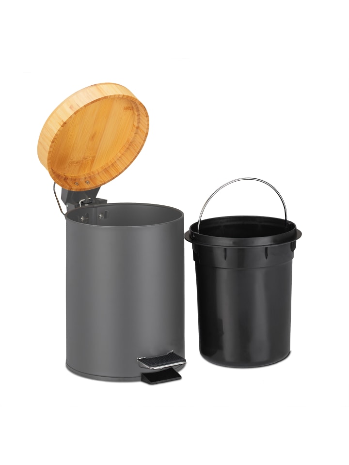 relaxdays Badmülleimer in Grau - 3 l günstig kaufen onesize