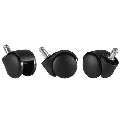 KADIMA DESIGN Stuhlrolle Premium Teppichbodenrollen für Bürostühle, 5er Set, Schwarz