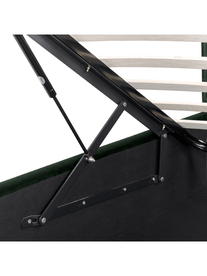 Beliani Doppelbett SEZANNE in Grün/Schwarz - (W) 190 x (H) 142 x (L) 215 cm günstig kaufen onesize