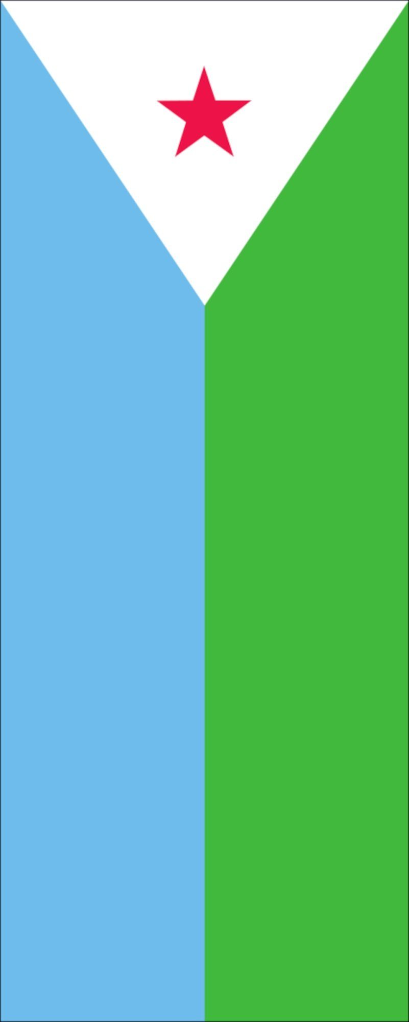 flaggenmeer Flagge Flagge Dschibuti 110 g/m² Hochformat