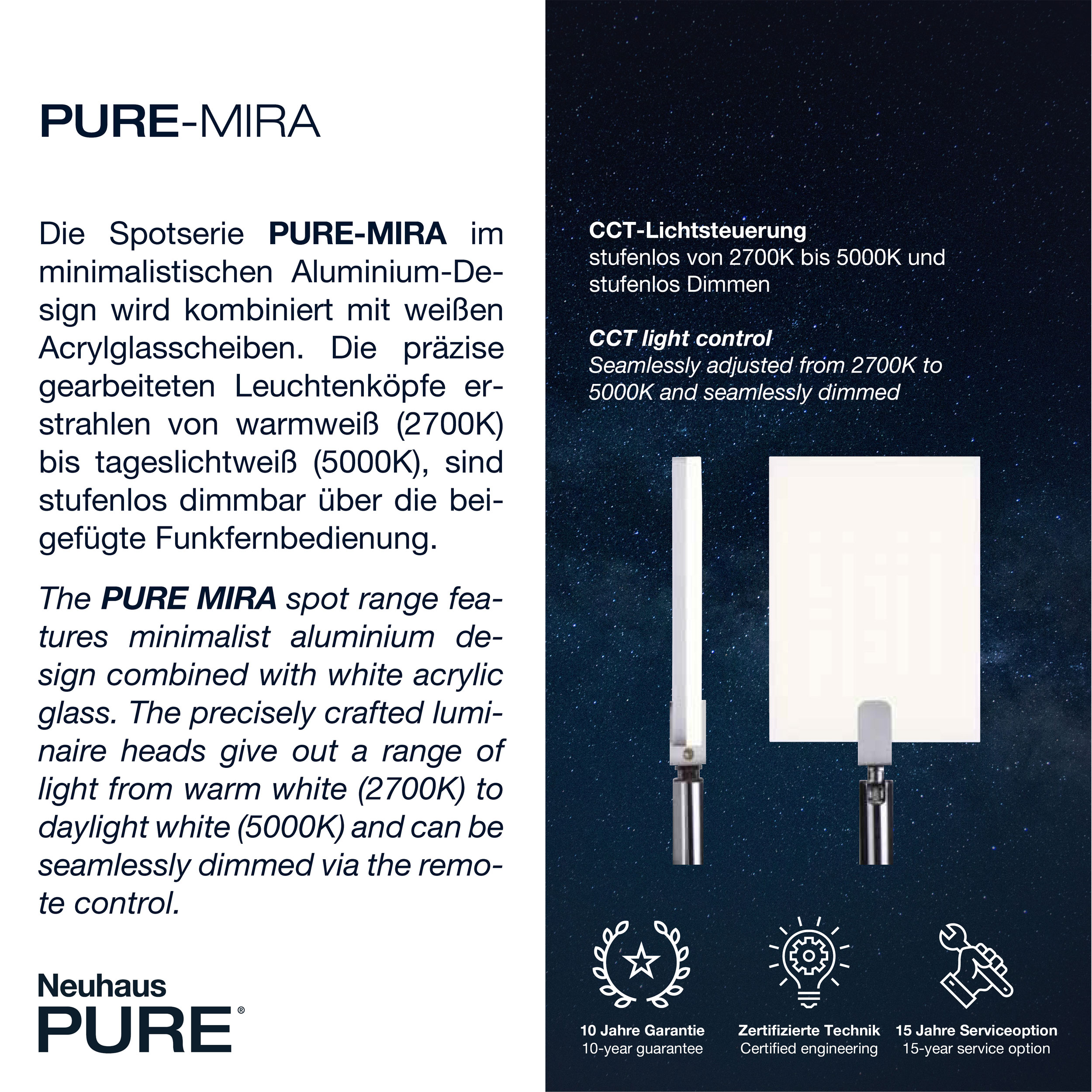 PURELED-Wandleuchte 1flg