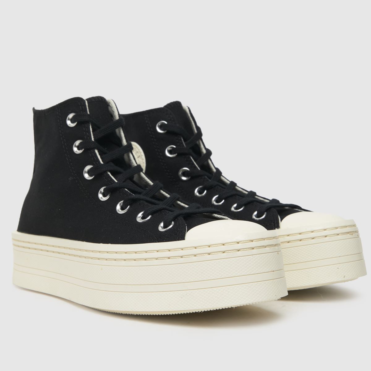 Converse All Star Modern Lift Hi cipők fekete-fehér színben