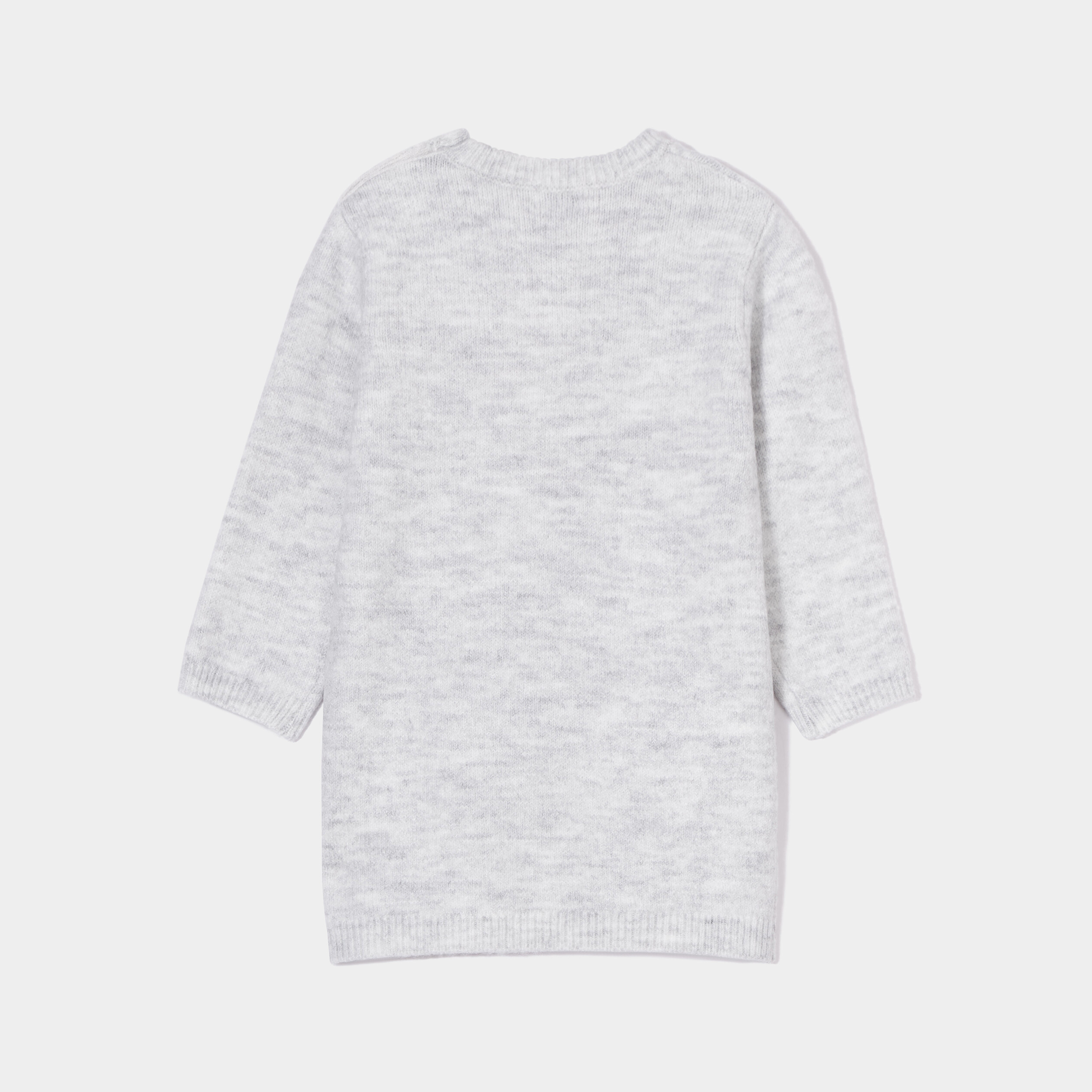 Robe pull épaule boutonnée Kimbaloo gris clair bébé fille | La Halle