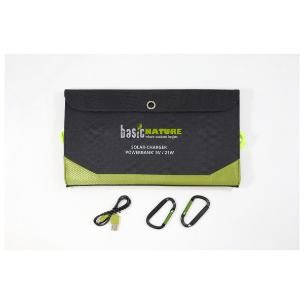 Basic Nature - Solar-Ladegerät Powerbank - Solarpanel