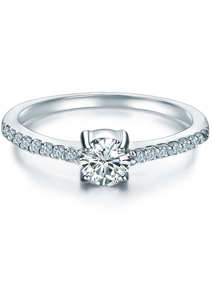 Trilani Ring Sterling Silber Zirkonia weiß in silber günstig kaufen