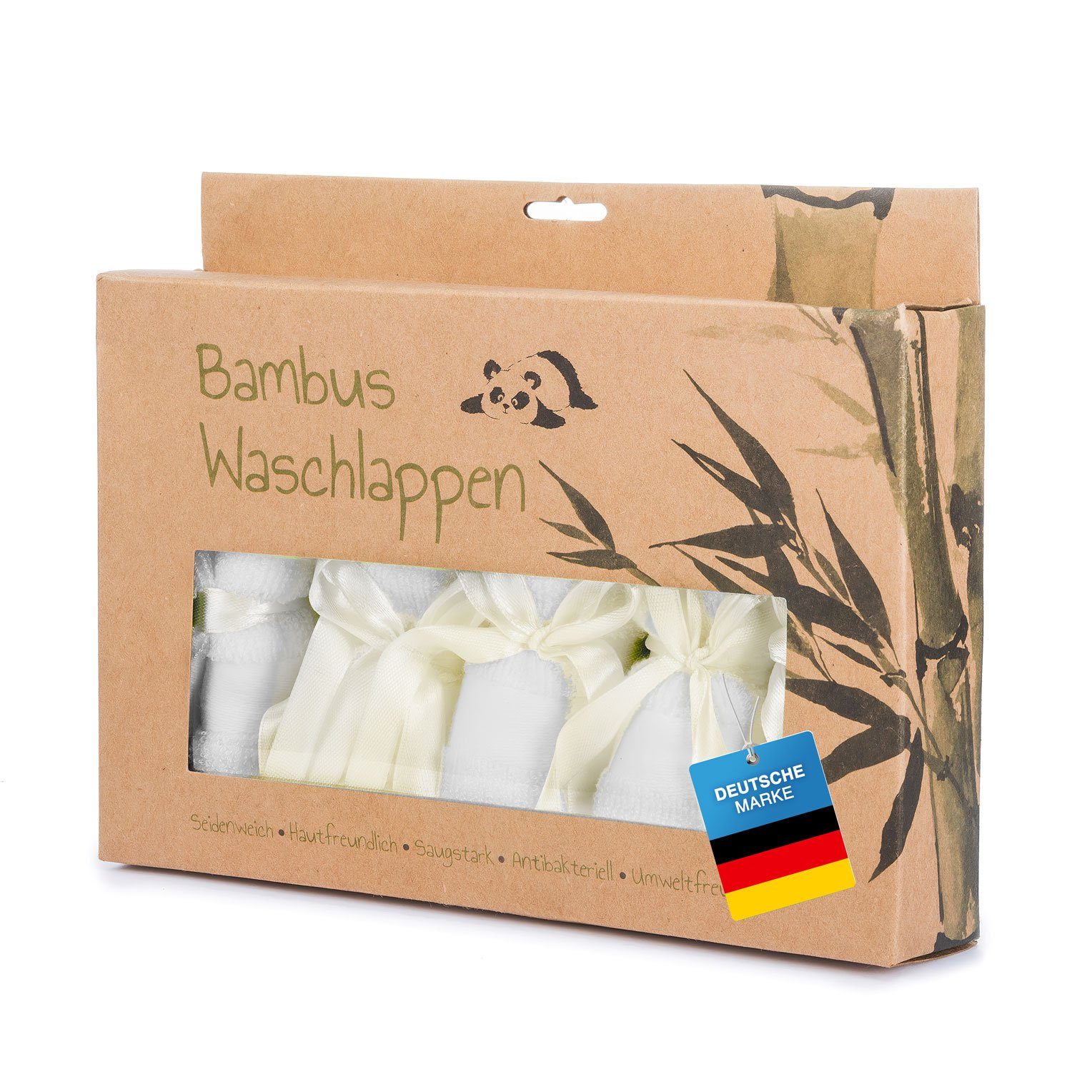 all Kids United Waschlappen Waschtücher 5er Set Baby Handtücher (Handtücher für Säuglinge Kleinkinder, hypoallergene), Bambus