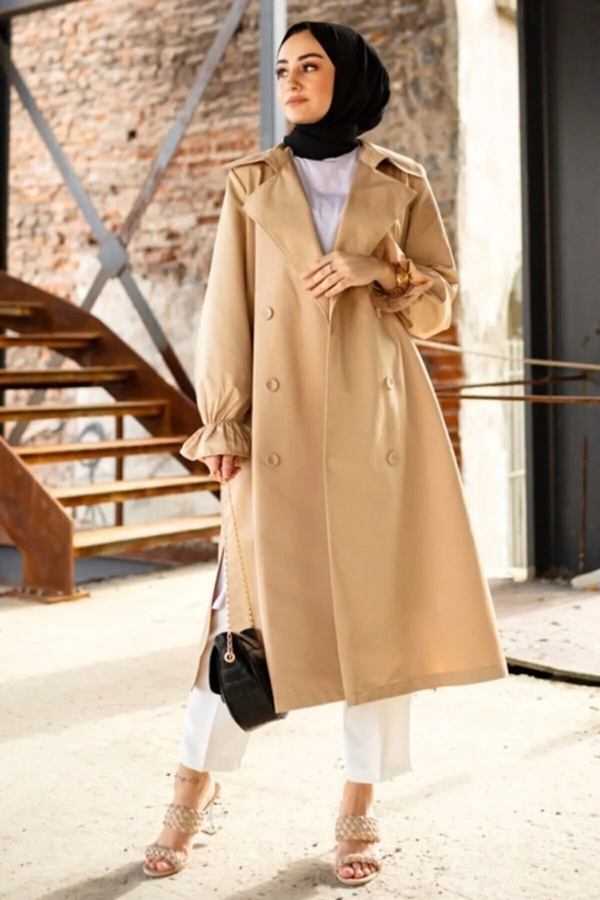 VOLT CLOTHİNG  Geknöpfter Trenchcoat für Damen