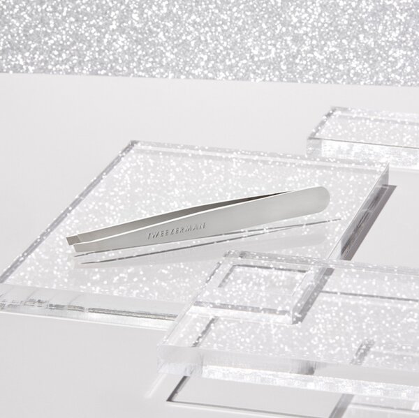 Tweezerman Slant Tweezer - Schräge Pinzette, Platinum Silver Pinzette
