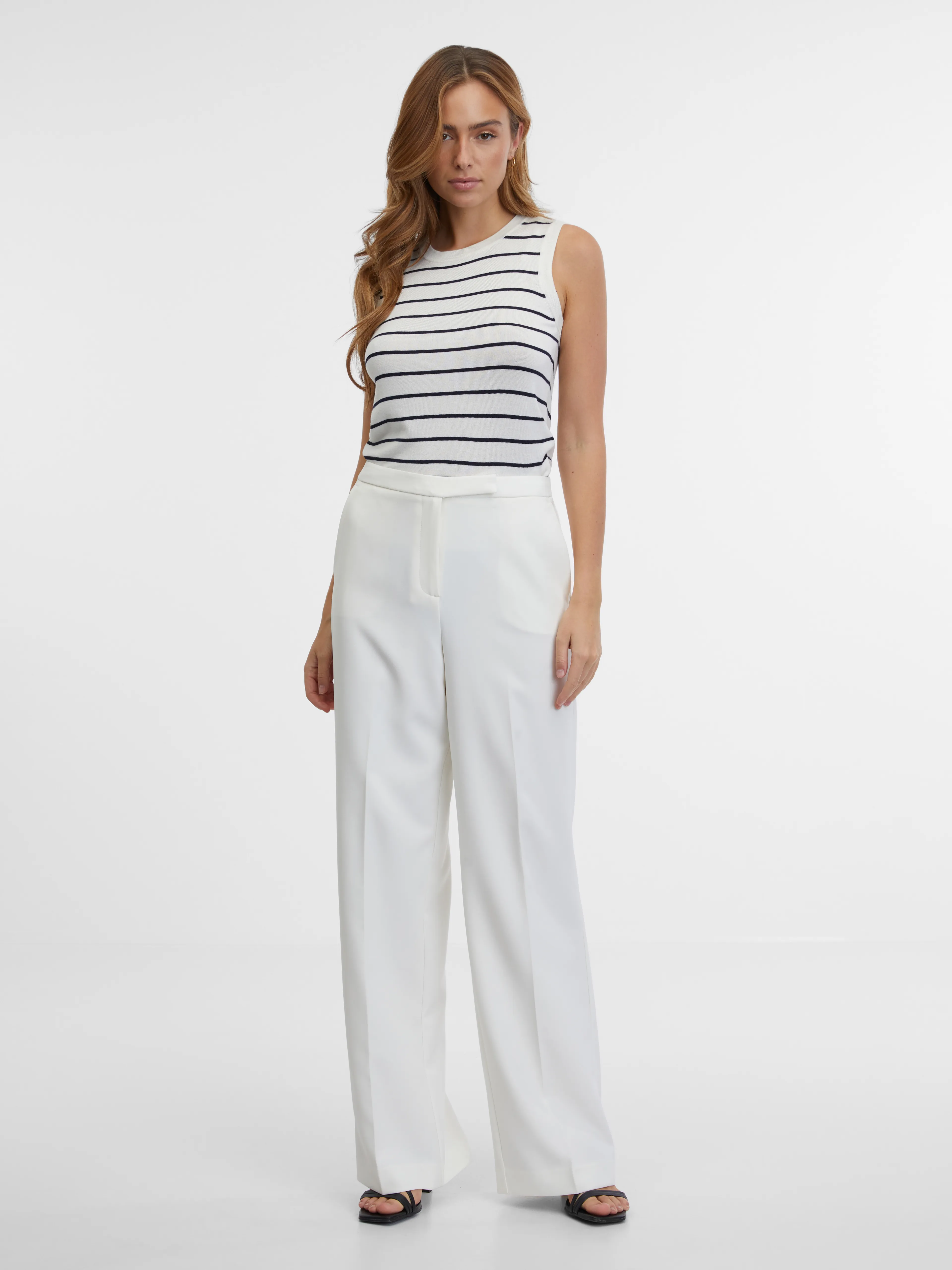 Blau-cremefarben gestreiftes Damen-Top ORSAY