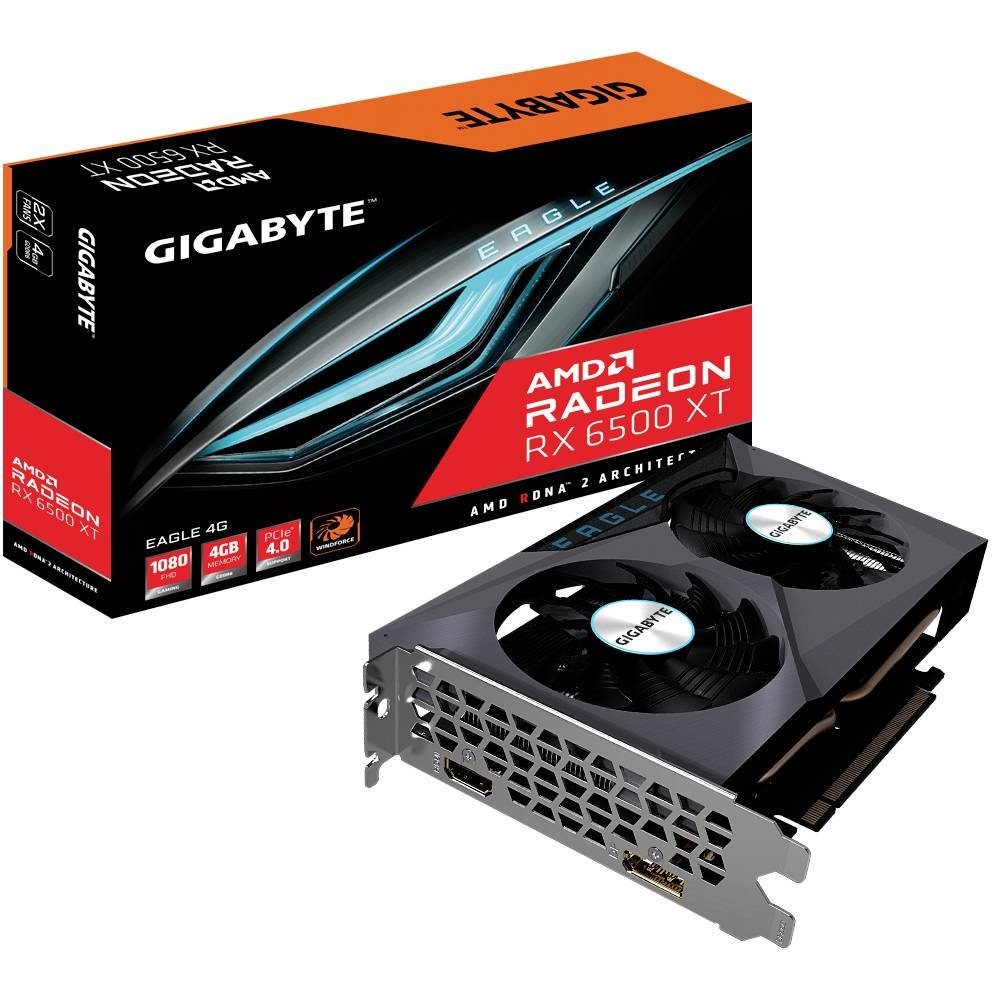 Gigabyte RX 6500 XT Eagle 4 GB GDDR6-RAM Grafikkarte (AMD FreeSync)