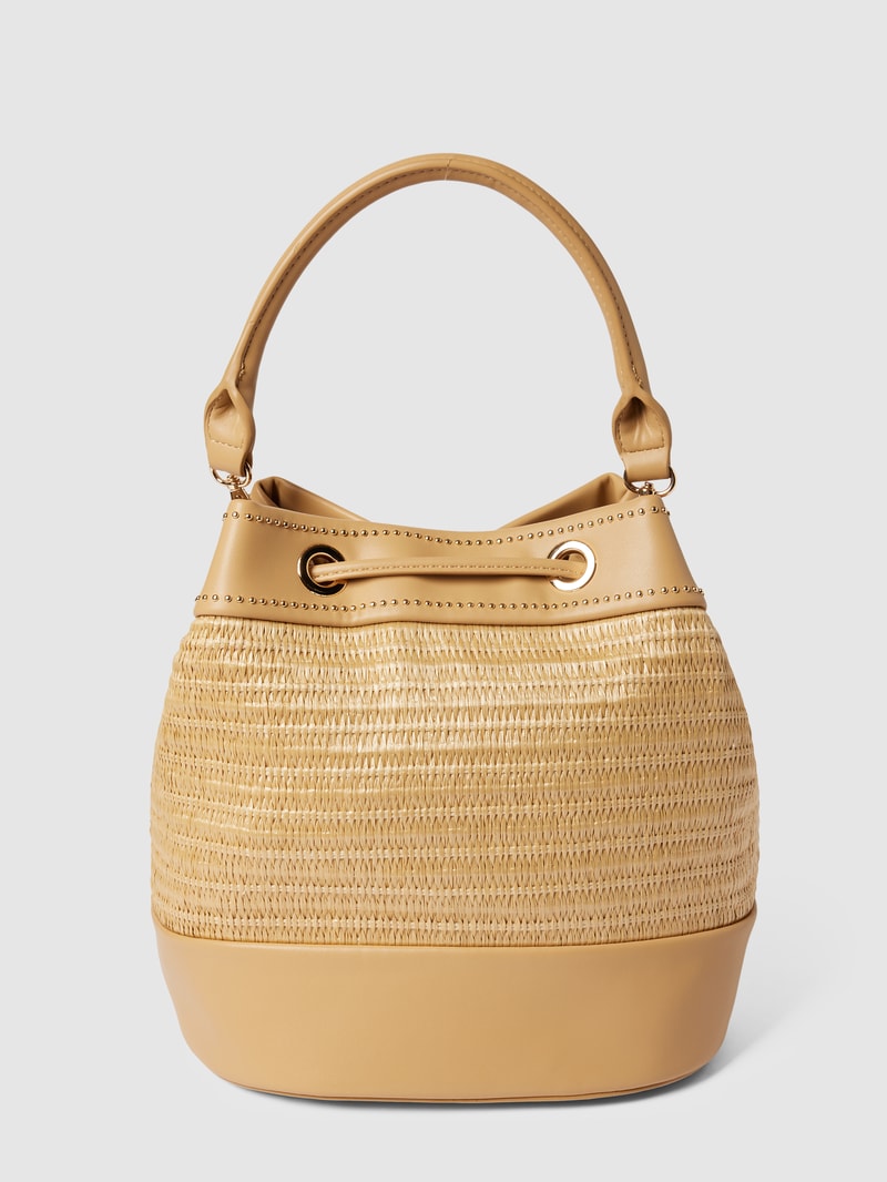 Bucket Bag mit Label-Detail Modell 'FLAOT' in sand