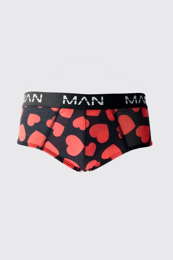 Man Unterhose mit Valentintags-Herz Print