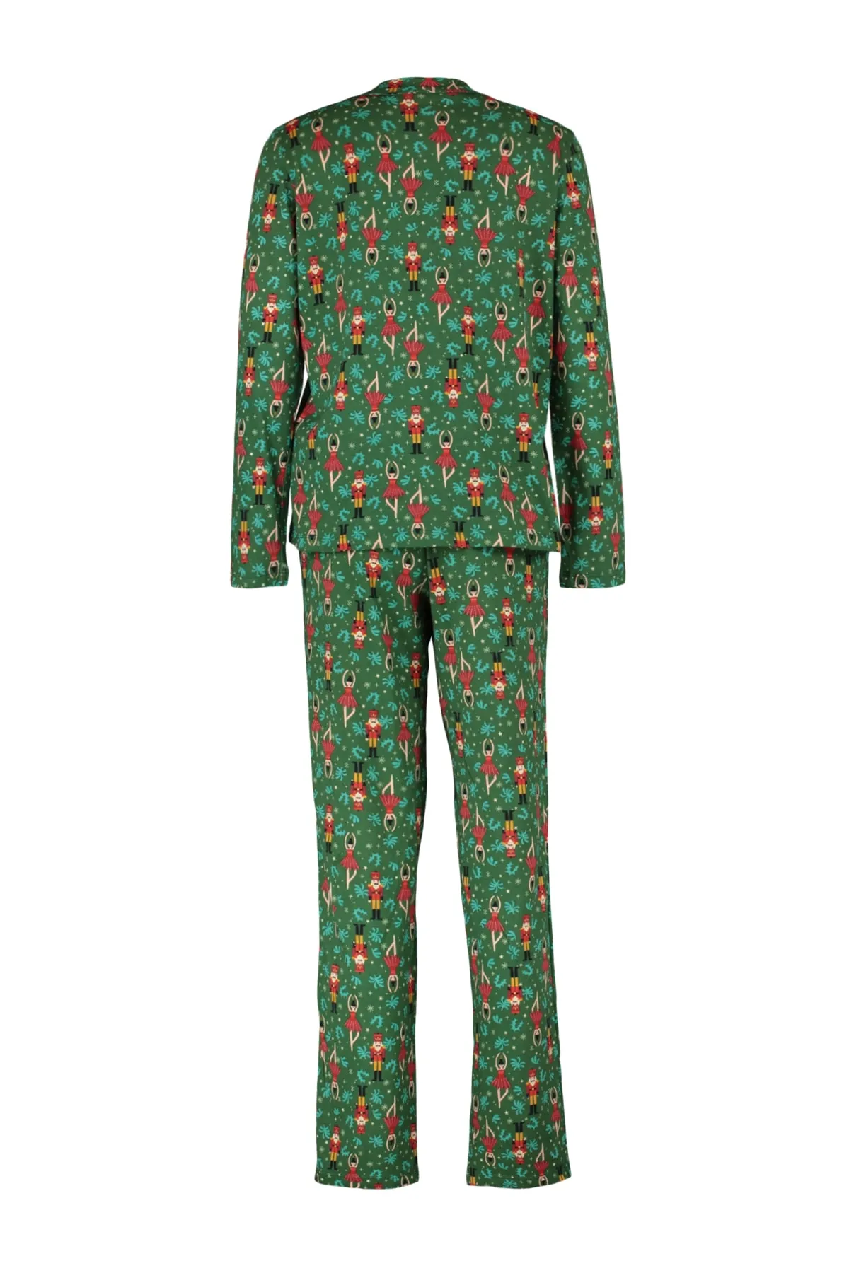 Trendyol Collection  Mehrfarbiges Strick-Pyjama-Set aus 100 % Baumwolle mit Weihnachtsmotiv THMAW23PT00311