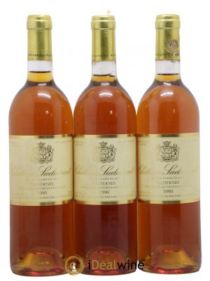 Château Suduiraut 1er Grand Cru Classé  1990 - Lot de 3 Bouteilles