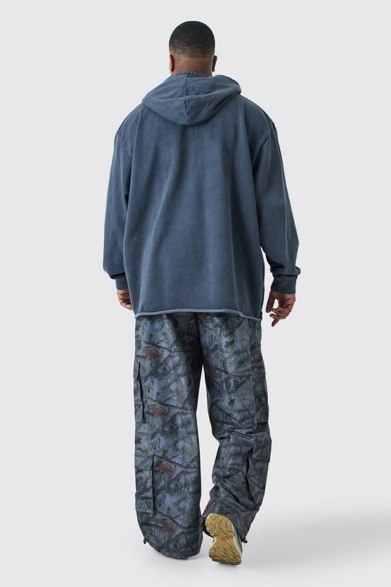 Plus Camouflage Cargo-Hose mit elastischem Bund