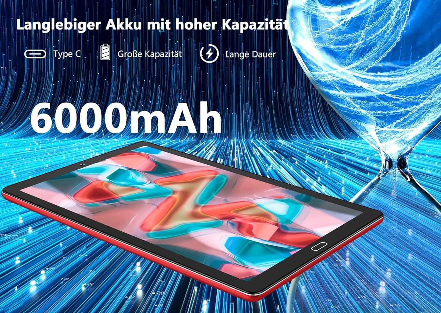 GOODTEL Tablet 10 Zoll Android 13 PC 10GB RAM+64GB ROM, (TF 1TB),WiFi, 5G/2 Tablet (10