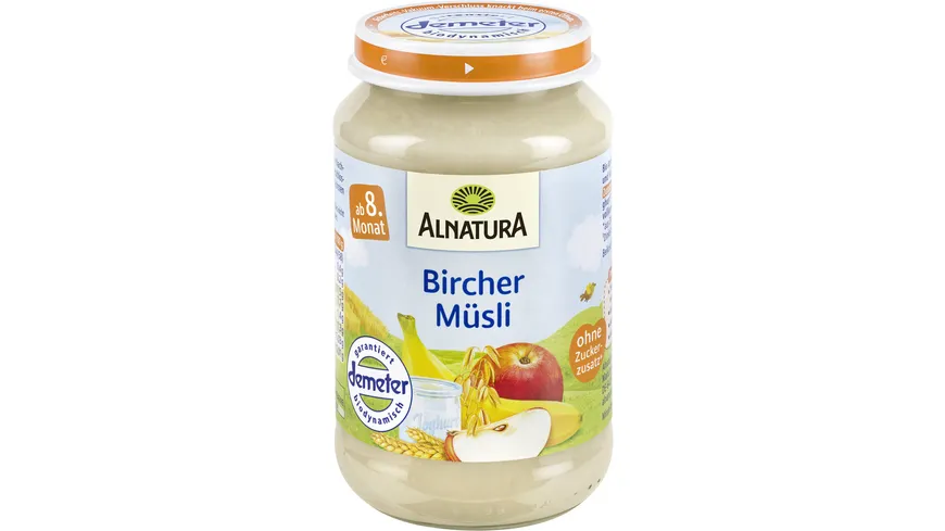 Alnatura Bio Bircher-Müsli, Babygläschen (ab 8. Mon.) 190 g