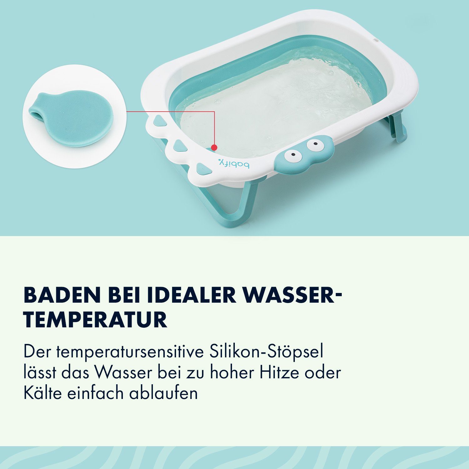 Babify Babybadewanne Folding Baby Babywanne mit Kissen, klappbare baby Säuglinge dusche ab Geburt freistehend