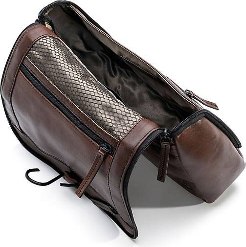 FARMHOOD Memphis Kulturbeutel Leder 27 cm