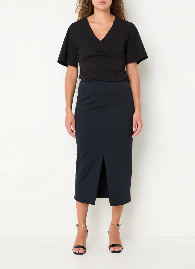 Expresso Midi pencil skirt with slit