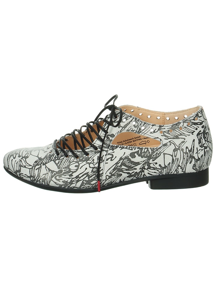Think! Schnürschuhe in Weiß/ Schwarz günstig kaufen