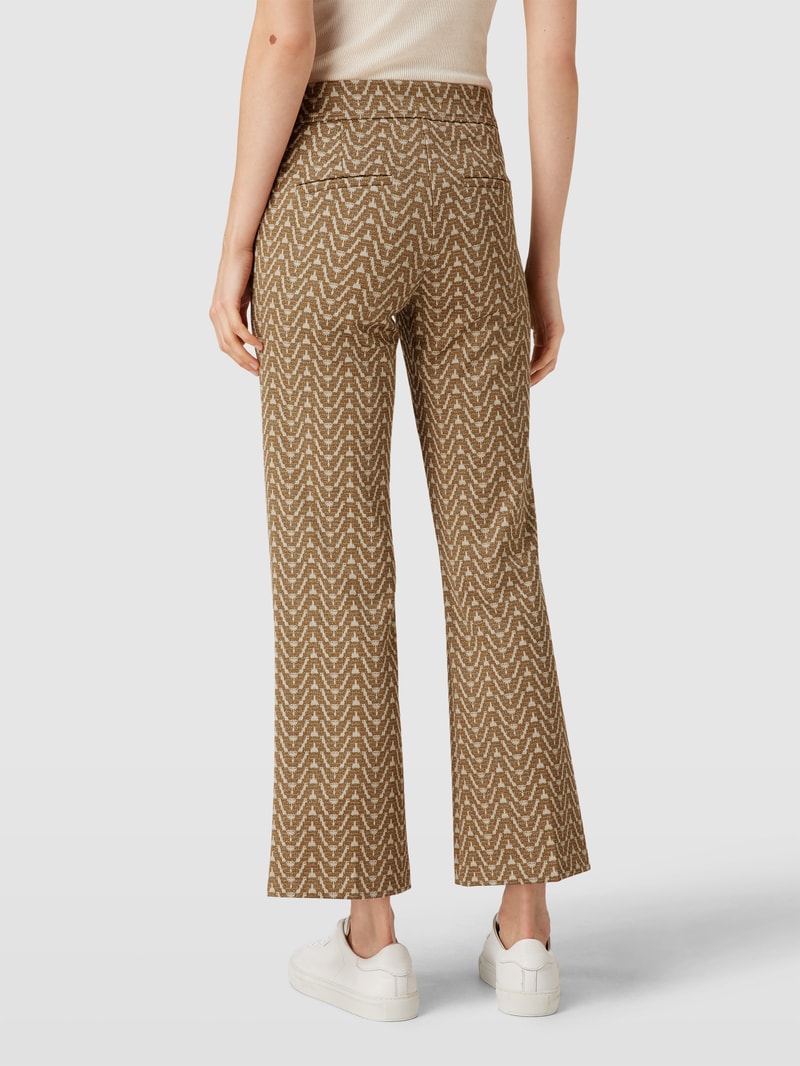 Flared Cut Stoffhose in verkürzter Passform Modell 'FAITH' in gold