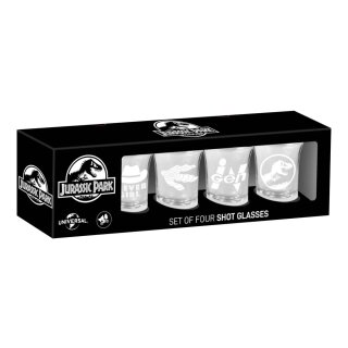 Jurassic Park Schnapsgläser 4er-Pack Logo & Symbols