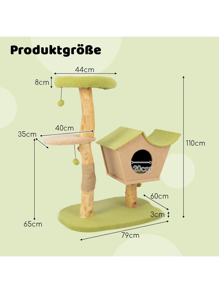 COSTWAY 110cm Kratzbaum in Grün günstig kaufen onesize