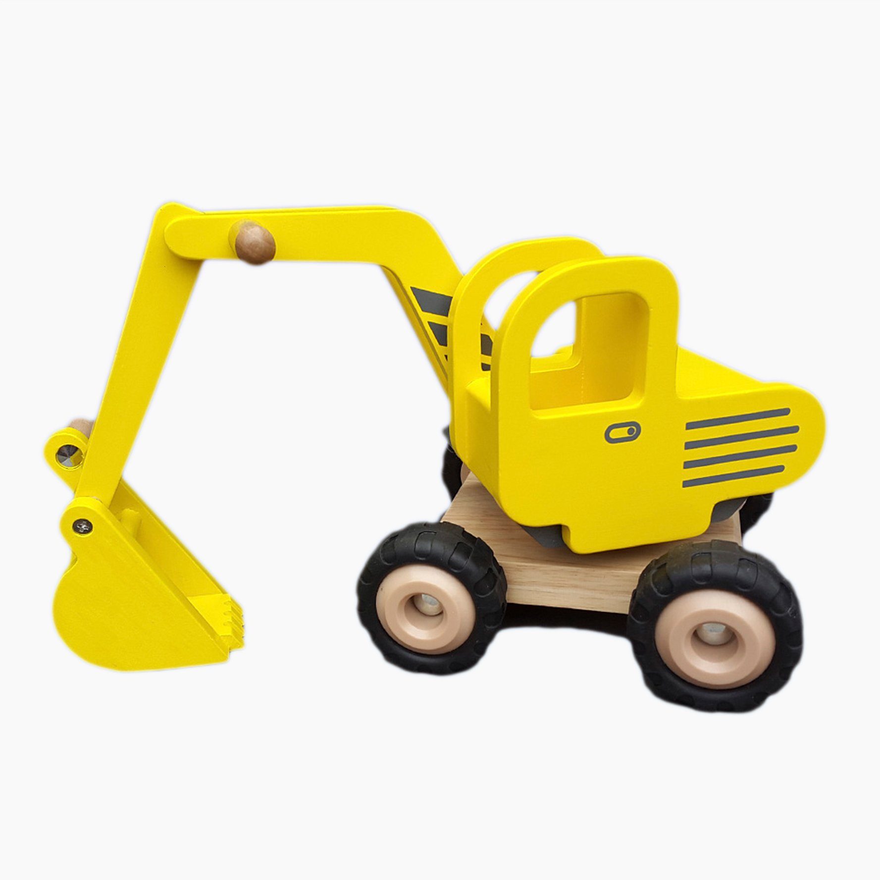 goki Spielzeug-Bagger Holz Bagger Goki, Aus Holz gefertigt.