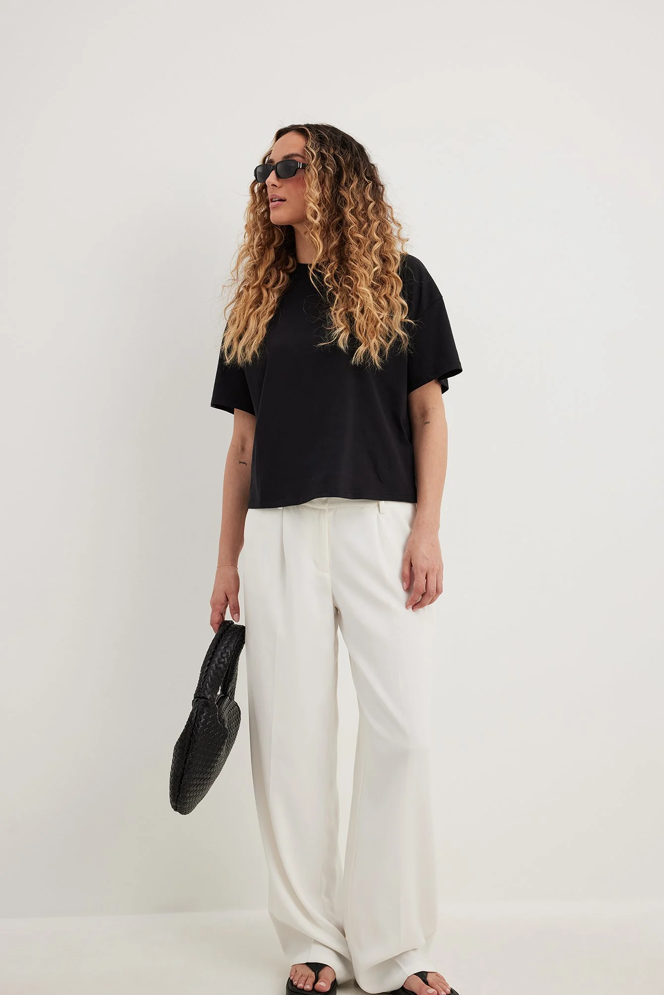 Oversize-T-Shirt mit 3/4-Ärmeln