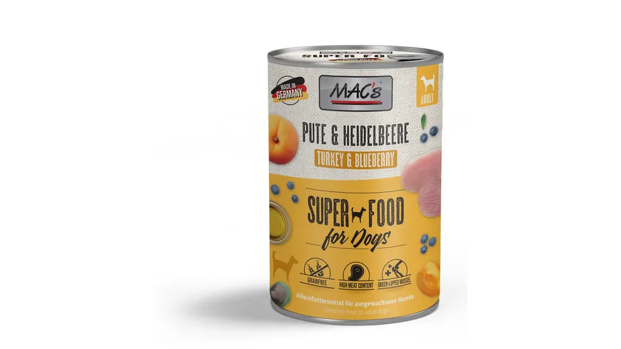 MAC's DOG Hundenassfutter Lamm & Ente 400 g