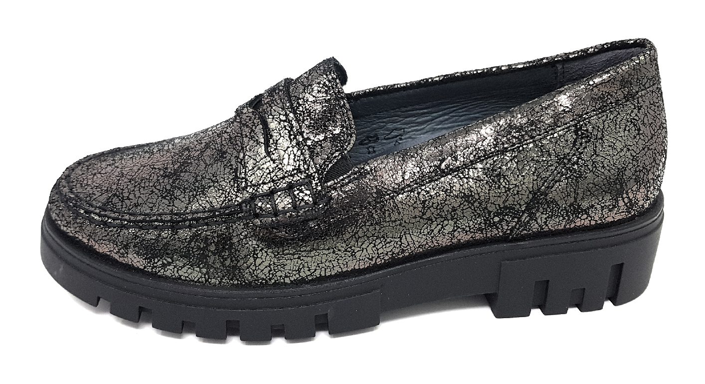Waldläufer H-Serena 723502-132/011 Metallic 011 Shine Anthrazit