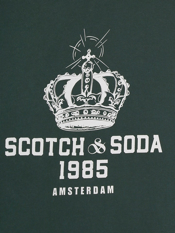 Scotch & Soda Hoodie in Dunkelgrün günstig kaufen