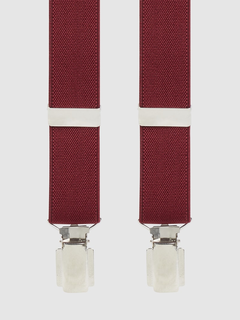 Hosenträger in X-Form in bordeaux rot