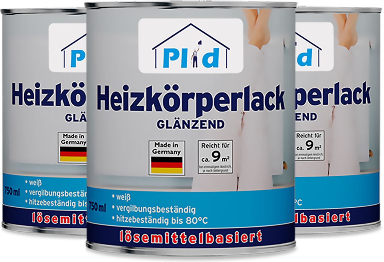 Plid Premium Heizkörperlack LH Thermolack weiß Glänzend Weiß