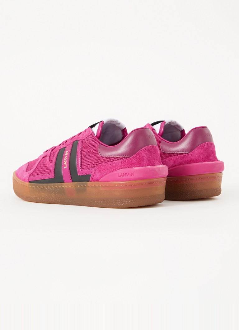Lanvin Clay mesh sneaker with calfskin details