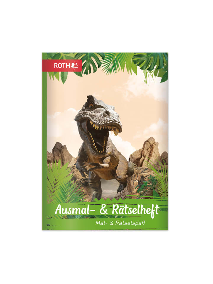 ROTH Set Ausmalbuch mit Buntstiften, Tyrannosaurus in Grün günstig kaufen onesize