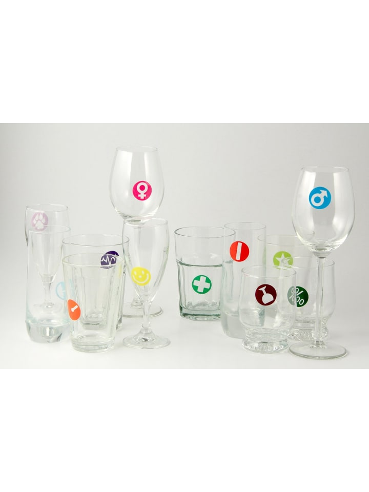 Fackelmann 12 Glasmarker, 22,6x0,5x11,6 cm günstig kaufen onesize