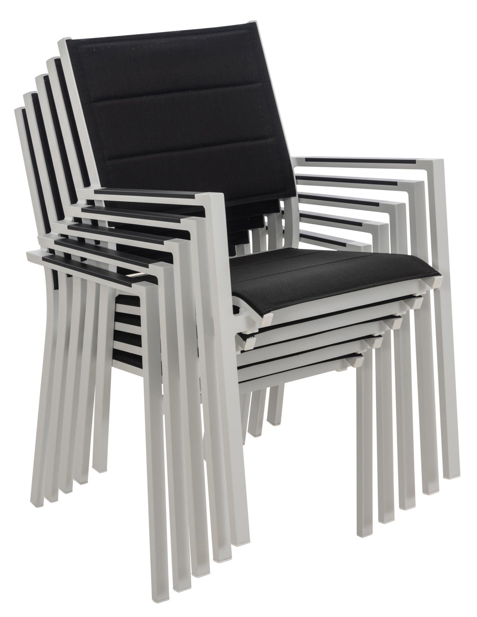 CLP Stapelstuhl Stapelstuhl Jones, Aus Aluminium mit Mikrofaserbezug