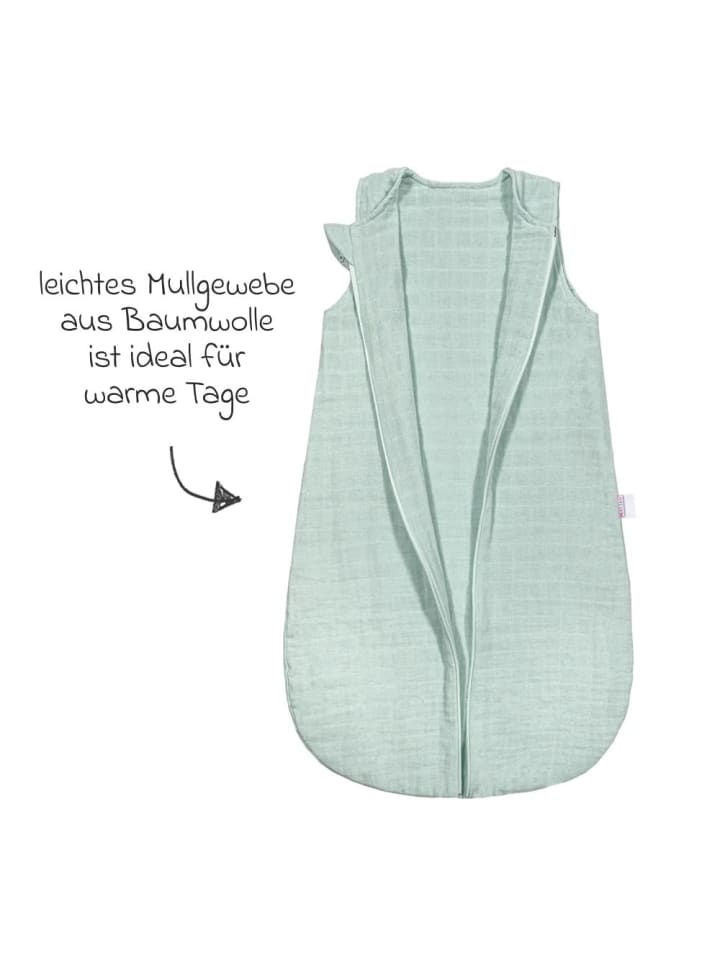 Makian Musselin-Schlafsack - Mint - in gruen günstig kaufen