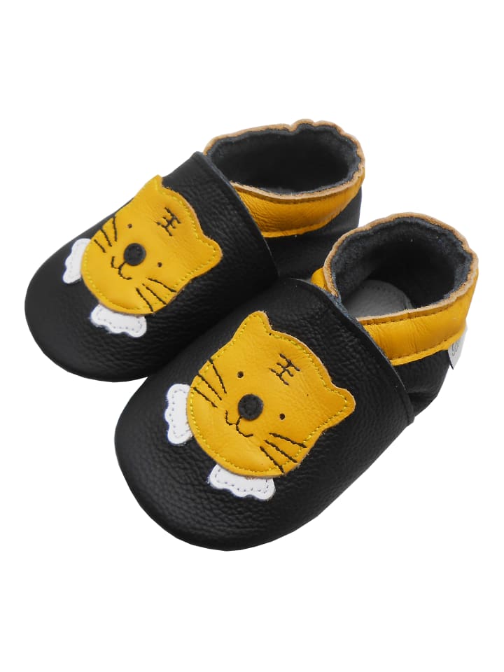 Yalion Leder-Krabbelschuhe 