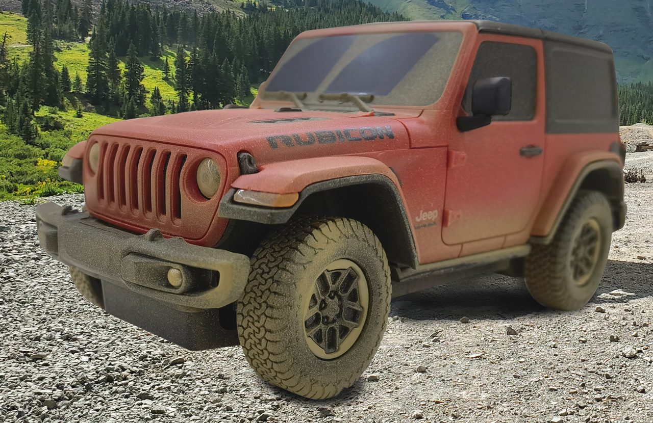 Jamara e.K. JAMARA-403005-Jeep Wrangler Rubicon 1:24 Muddy 2,4GHz