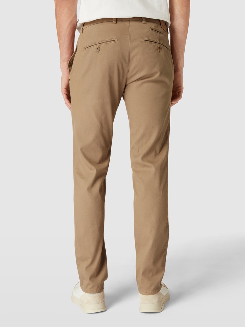 Slim Fit Chino mit französischen Eingrifftaschen Modell 'Fabio' in beige