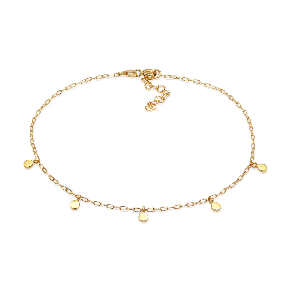 Elli Elli Bracelet de Cheville Femmes bracelet de cheville maillons plaquette en argen Bijoux