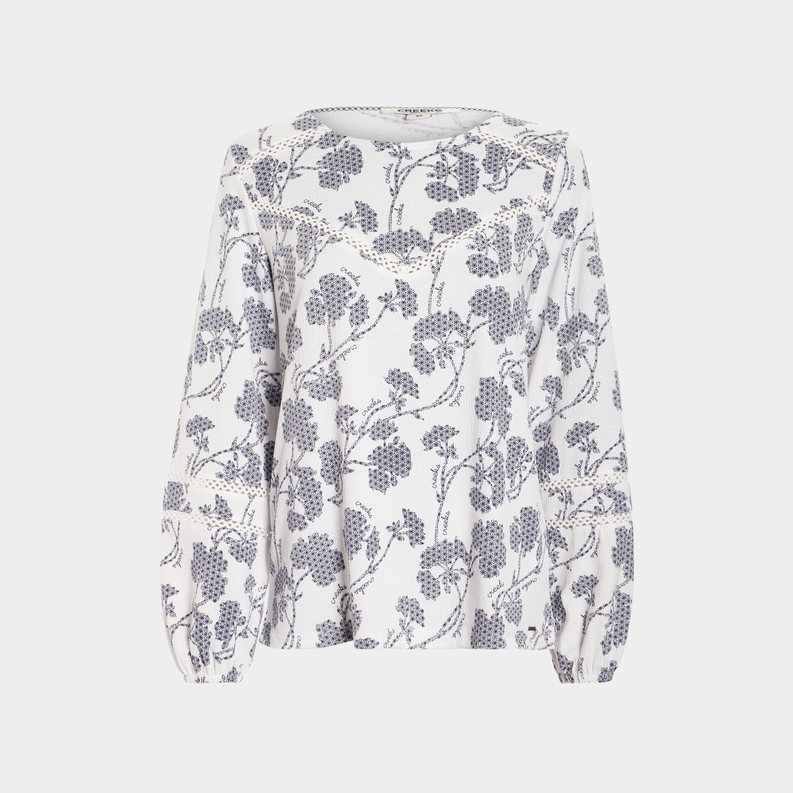 T-shirt manches longues Creeks bleu femme | La Halle