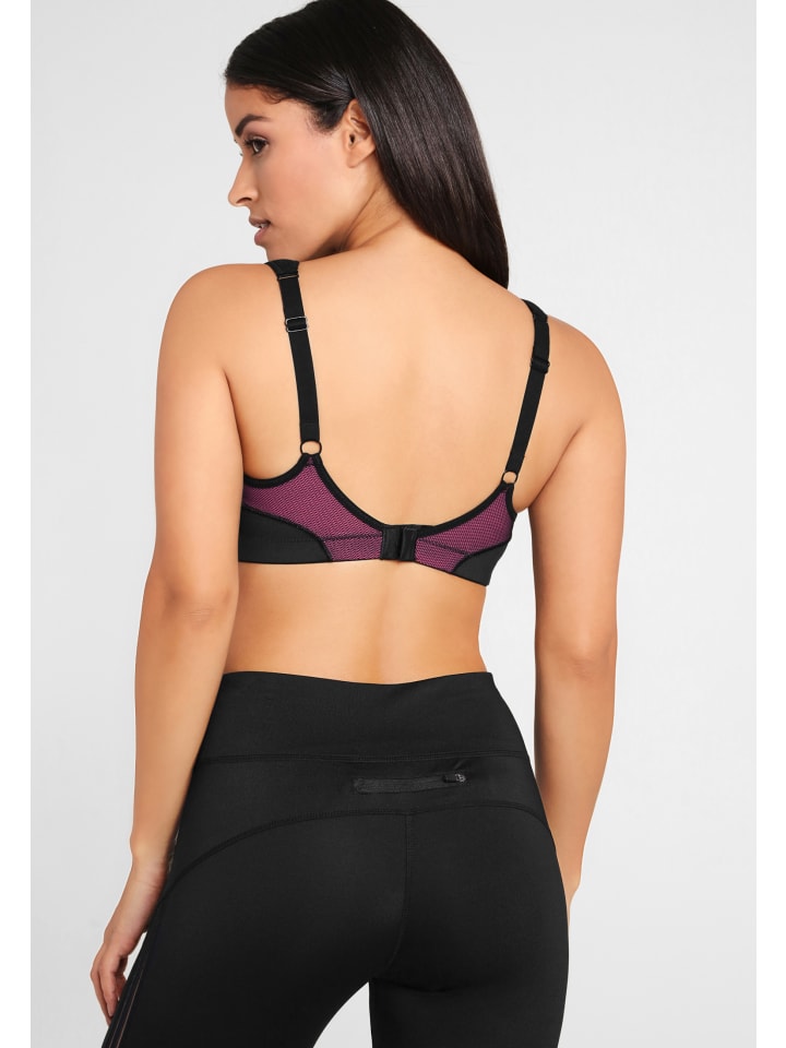 H.I.S Sport-BH in schwarz-pink günstig kaufen
