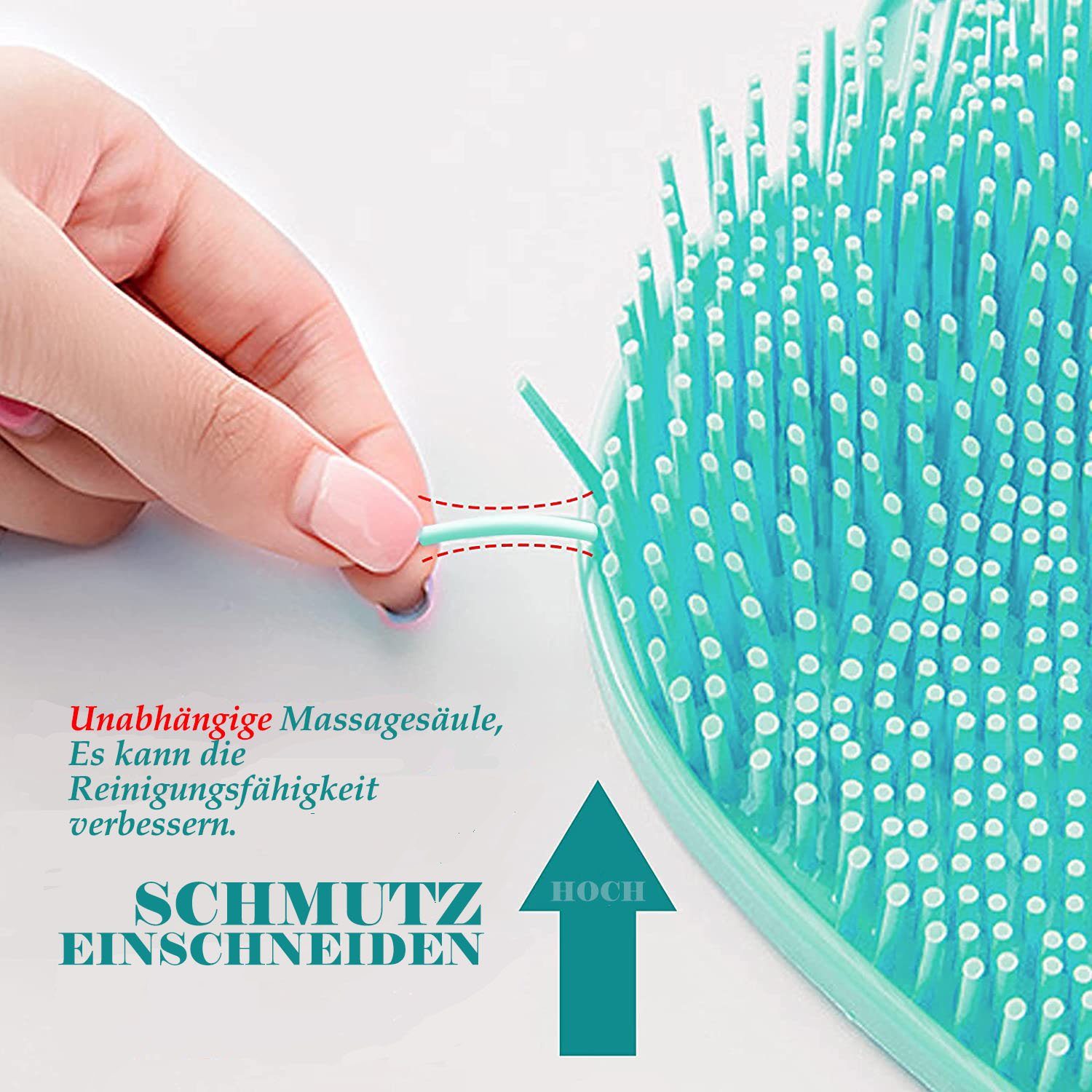 zggzerg Fußbürste Fußbürste Dusche Silikon, Duschfußwäscher Massagegerät